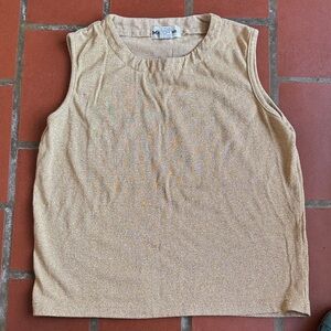 Bob Mackie Gold Shimmer Tank Top